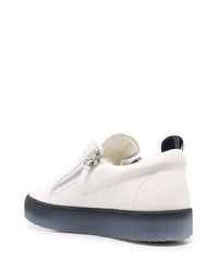 Baskets basses en cuir blanches Giuseppe Zanotti