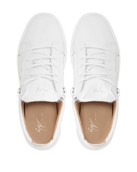 Baskets basses en cuir blanches Giuseppe Zanotti