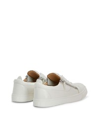 Baskets basses en cuir blanches Giuseppe Zanotti