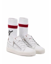 Baskets basses en cuir blanches Giuseppe Zanotti