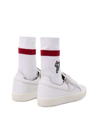 Baskets basses en cuir blanches Giuseppe Zanotti