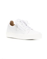 Baskets basses en cuir blanches Giuseppe Zanotti Design