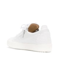 Baskets basses en cuir blanches Giuseppe Zanotti Design