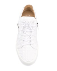 Baskets basses en cuir blanches Giuseppe Zanotti Design