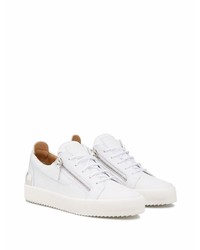 Baskets basses en cuir blanches Giuseppe Zanotti