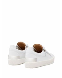 Baskets basses en cuir blanches Giuseppe Zanotti