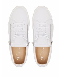 Baskets basses en cuir blanches Giuseppe Zanotti