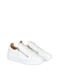 Baskets basses en cuir blanches Giuseppe Zanotti