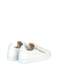 Baskets basses en cuir blanches Giuseppe Zanotti