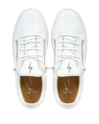 Baskets basses en cuir blanches Giuseppe Zanotti