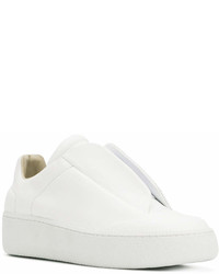 Baskets basses en cuir blanches Maison Margiela