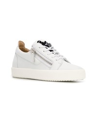 Baskets basses en cuir blanches Giuseppe Zanotti Design