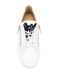 Baskets basses en cuir blanches Giuseppe Zanotti Design