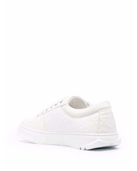 Baskets basses en cuir blanches Salvatore Ferragamo