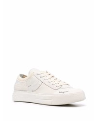 Baskets basses en cuir blanches Salvatore Ferragamo