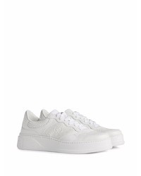 Baskets basses en cuir blanches Gucci