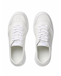 Baskets basses en cuir blanches Gucci