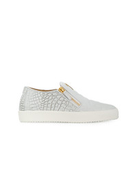 Baskets basses en cuir blanches Giuseppe Zanotti Design