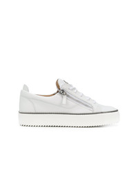 Baskets basses en cuir blanches Giuseppe Zanotti Design