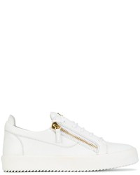 Baskets basses en cuir blanches Giuseppe Zanotti Design