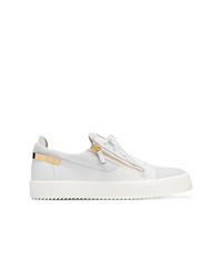 Baskets basses en cuir blanches Giuseppe Zanotti Design