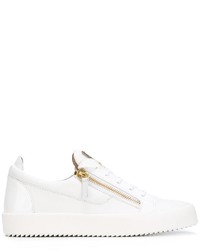 Baskets basses en cuir blanches Giuseppe Zanotti Design