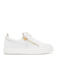 Baskets basses en cuir blanches Giuseppe Zanotti