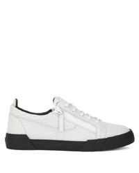 Baskets basses en cuir blanches Giuseppe Zanotti