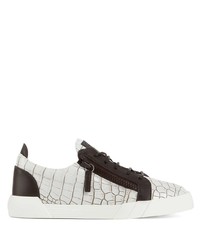 Baskets basses en cuir blanches Giuseppe Zanotti