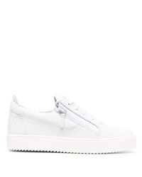 Baskets basses en cuir blanches Giuseppe Zanotti