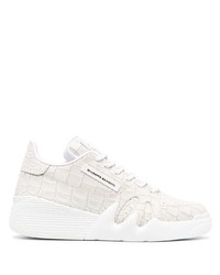 Baskets basses en cuir blanches Giuseppe Zanotti