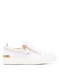 Baskets basses en cuir blanches Giuseppe Zanotti