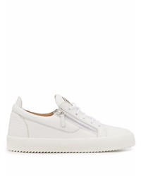 Baskets basses en cuir blanches Giuseppe Zanotti