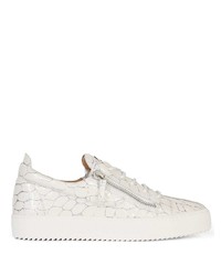 Baskets basses en cuir blanches Giuseppe Zanotti