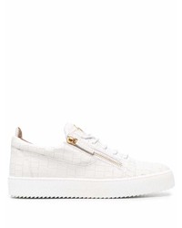 Baskets basses en cuir blanches Giuseppe Zanotti