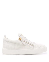 Baskets basses en cuir blanches Giuseppe Zanotti