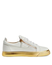 Baskets basses en cuir blanches Giuseppe Zanotti