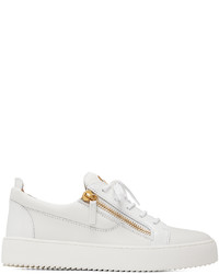 Baskets basses en cuir blanches Giuseppe Zanotti