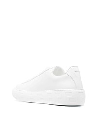 Baskets basses en cuir blanches Versace