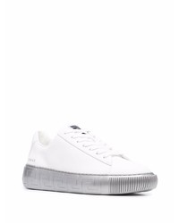 Baskets basses en cuir blanches Versace