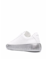 Baskets basses en cuir blanches Versace