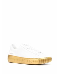 Baskets basses en cuir blanches Versace