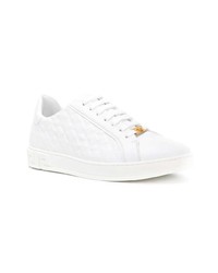 Baskets basses en cuir blanches Versace