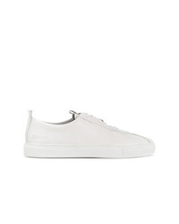 Baskets basses en cuir blanches Grenson