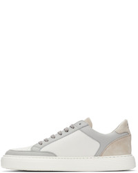 Baskets basses en cuir blanches Brunello Cucinelli