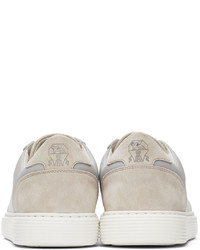 Baskets basses en cuir blanches Brunello Cucinelli