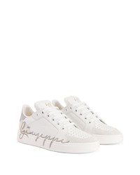 Baskets basses en cuir blanches Giuseppe Zanotti