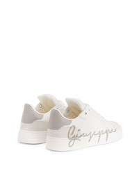 Baskets basses en cuir blanches Giuseppe Zanotti