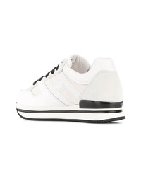 Baskets basses en cuir blanches Hogan