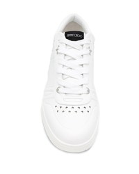 Baskets basses en cuir blanches Jimmy Choo